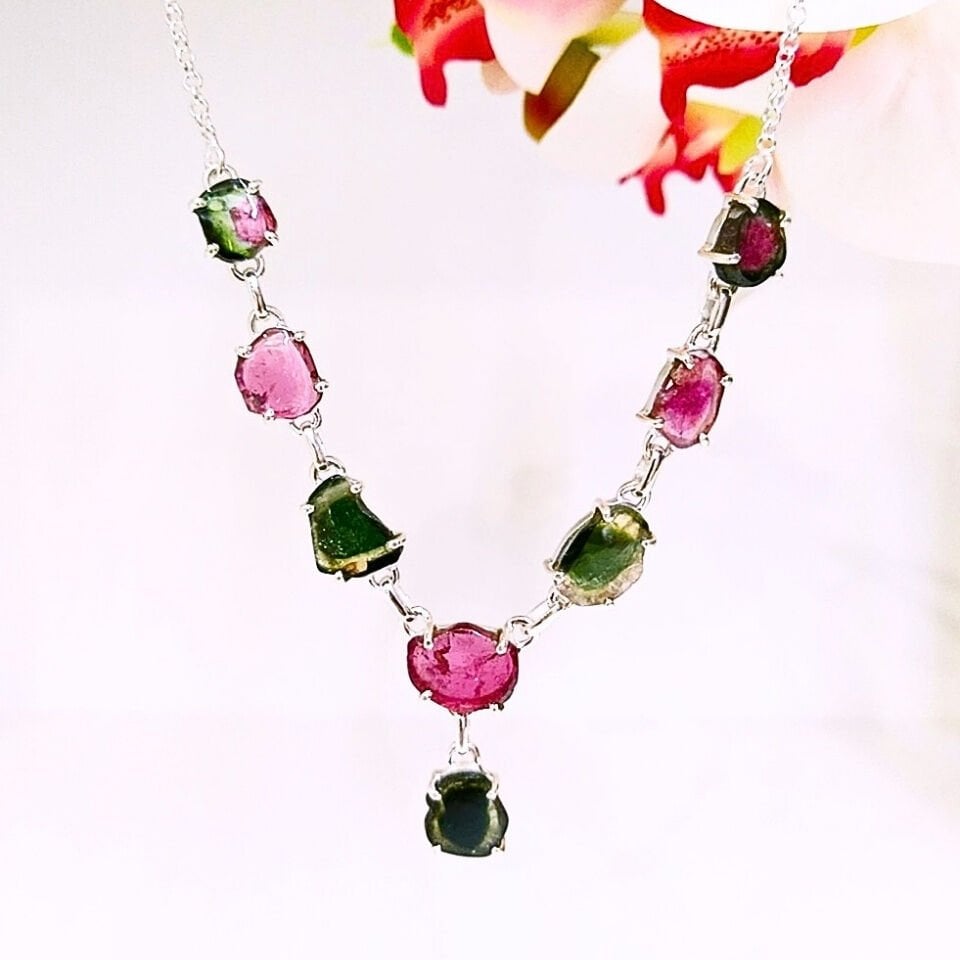 Watermelon Tourmaline Special Design Necklace – TSR1367