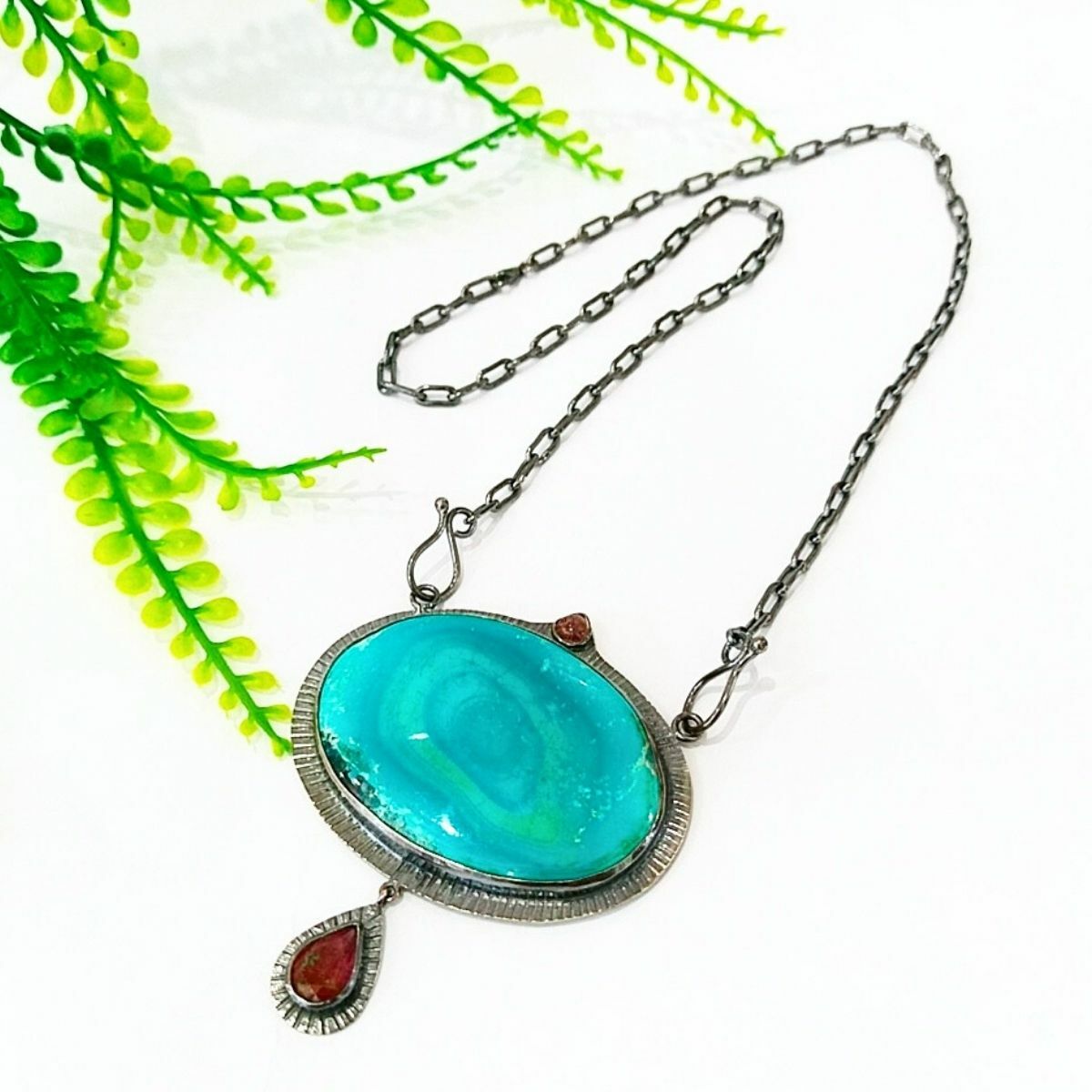 Shattuckite Taşı Özel Tasarım Kolye