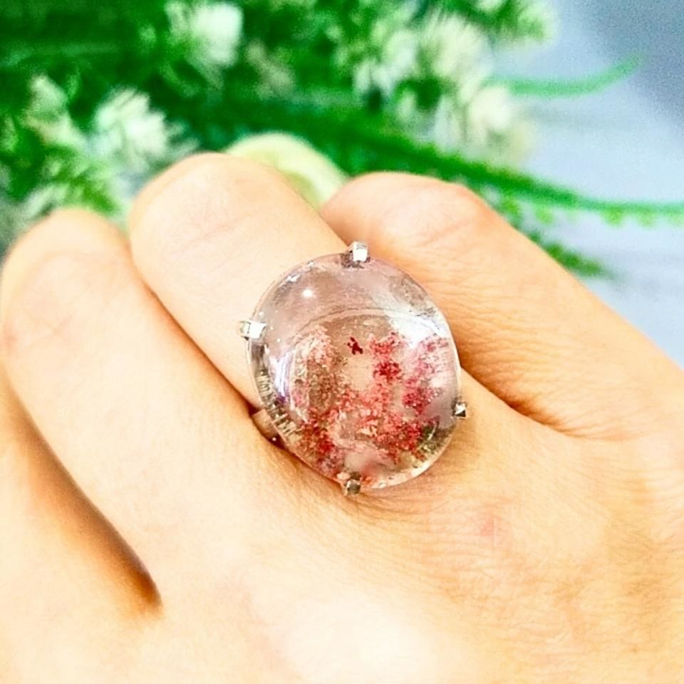 Lodalit Gartenquarz Ring mit besonderem Design – OTS981