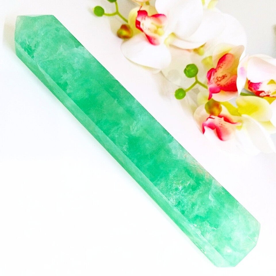 Fluorite Natural Stone Prism Tower - MNR1110