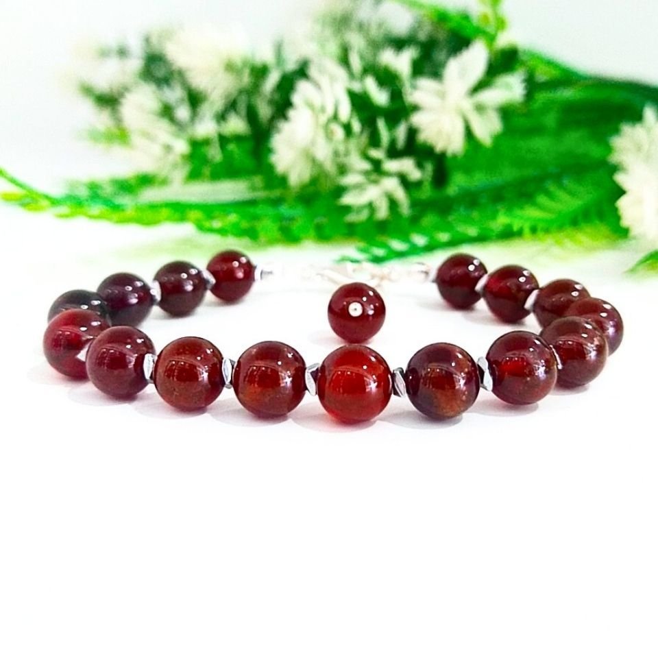 Hessonit Garnet Doğal Taş Bileklik