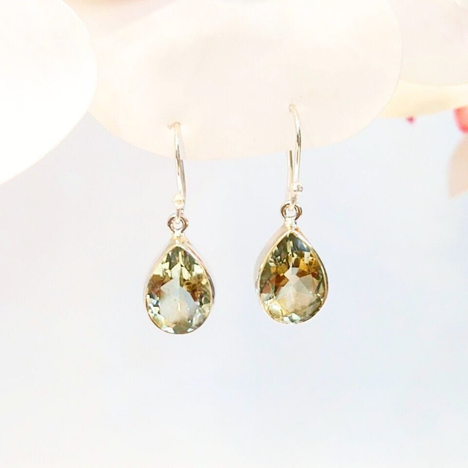 Green Topaz Özel Tasarım Küpe - KP962