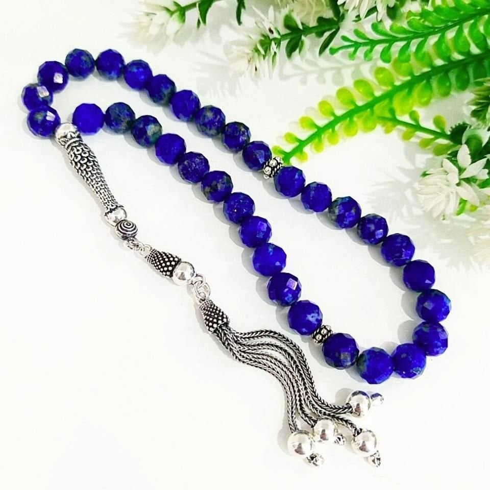 Lapis Lazuli Taşı Faset 8mm Doğal Taş Tesbih