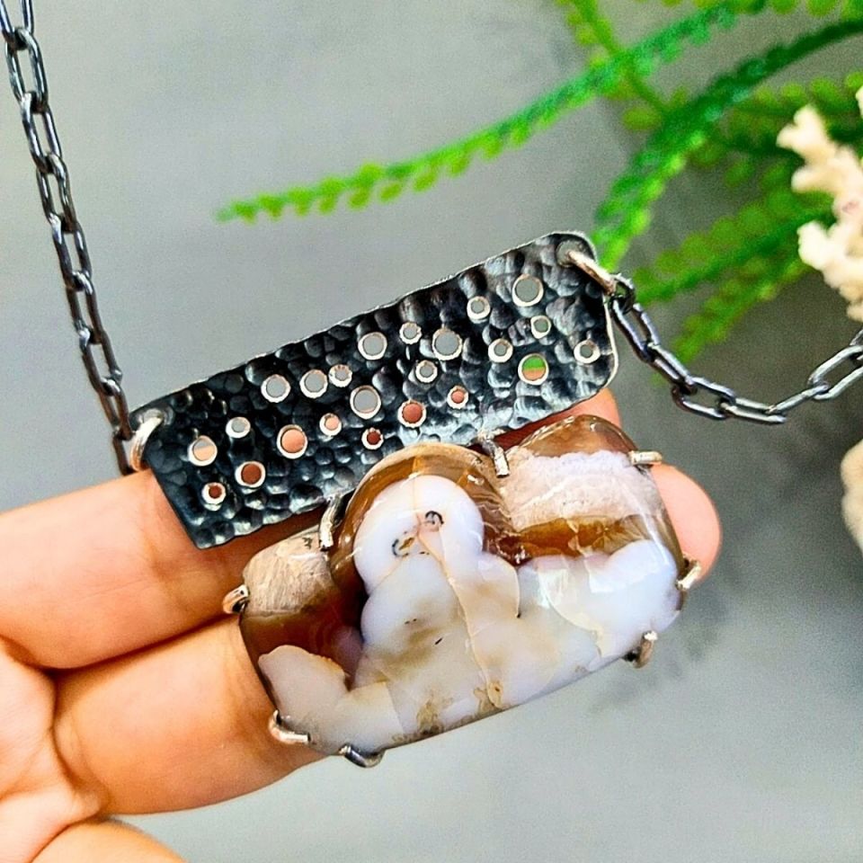 Ağaç Opal Özel Tasarım Kolye