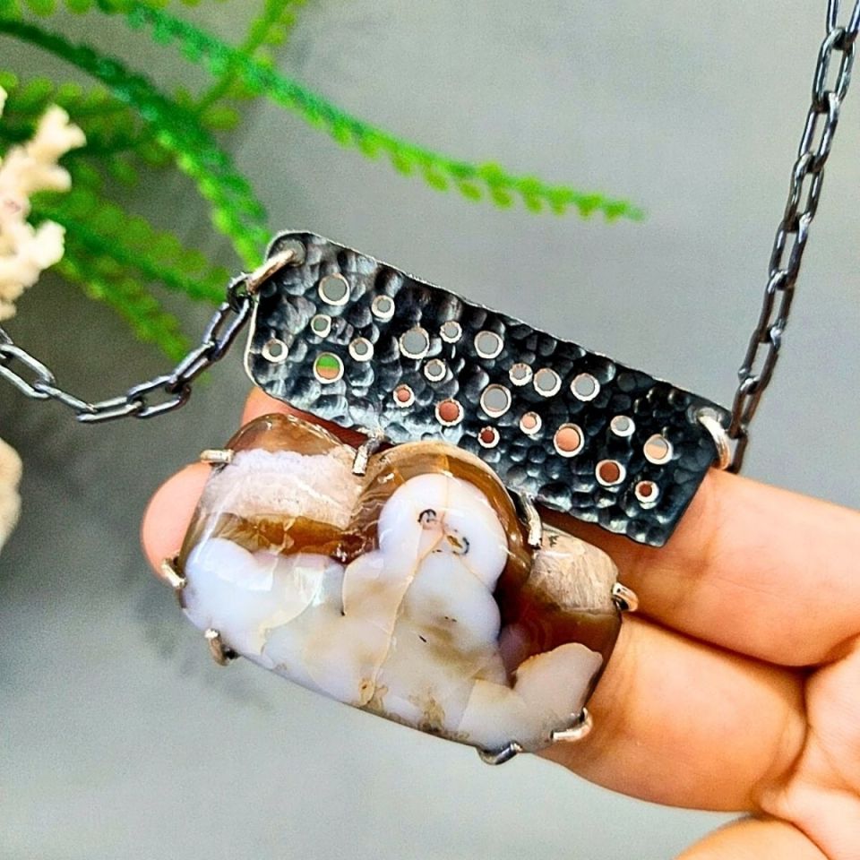 Ağaç Opal Özel Tasarım Kolye