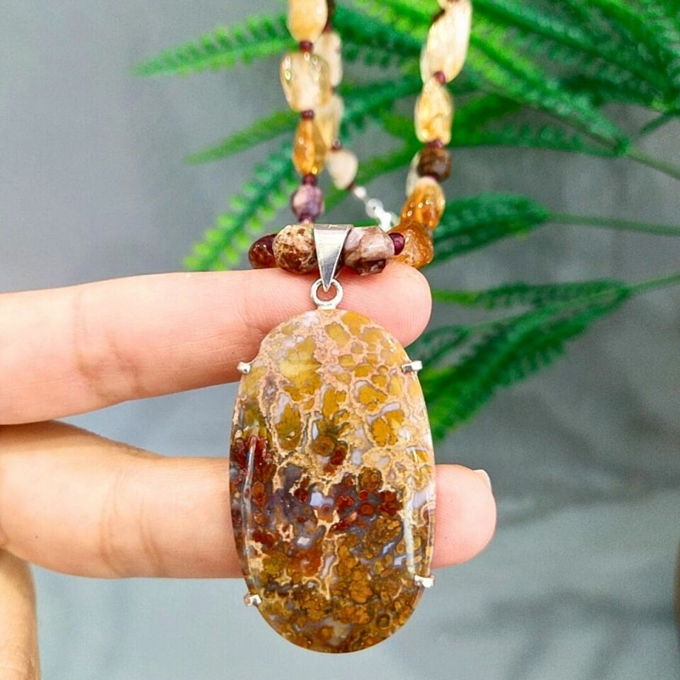 Ağaç Opal Özel Tasarım Kolye