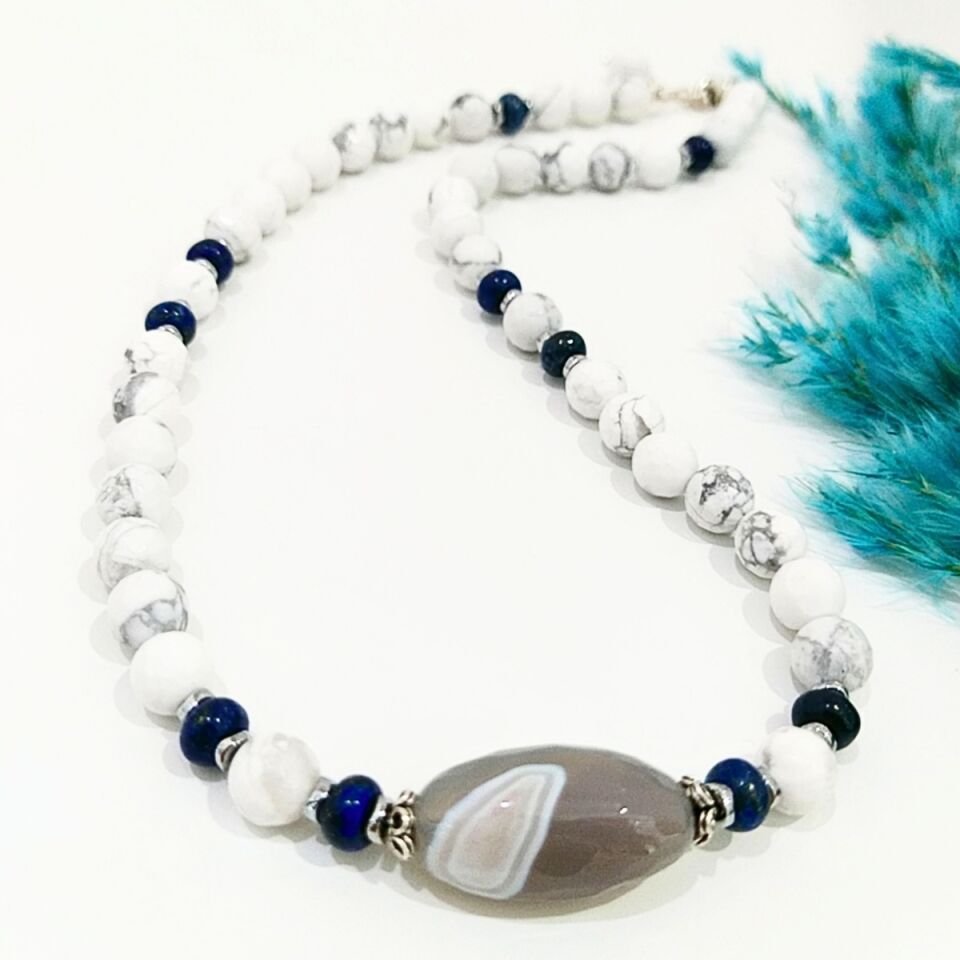 Howlite Stone Design Necklace