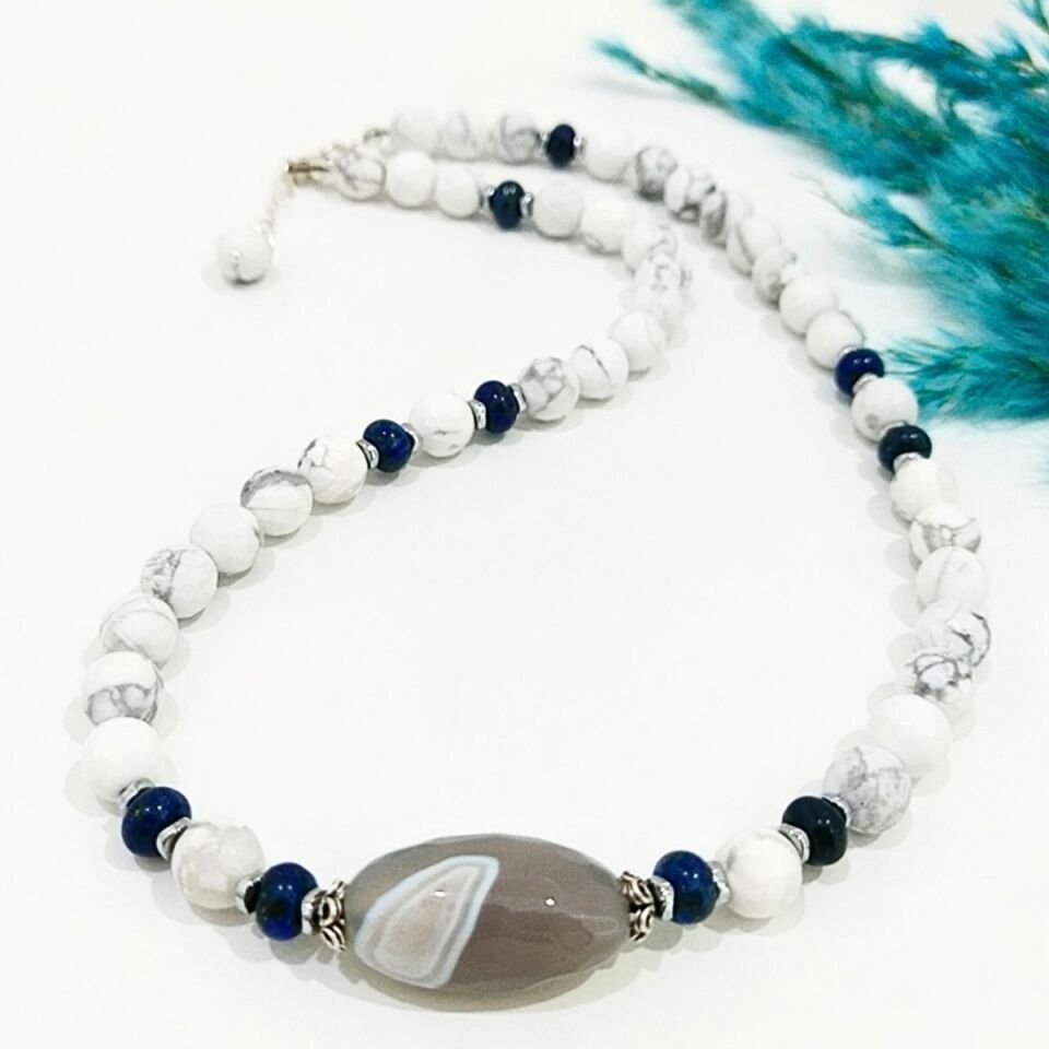 Howlite Stone Design Necklace