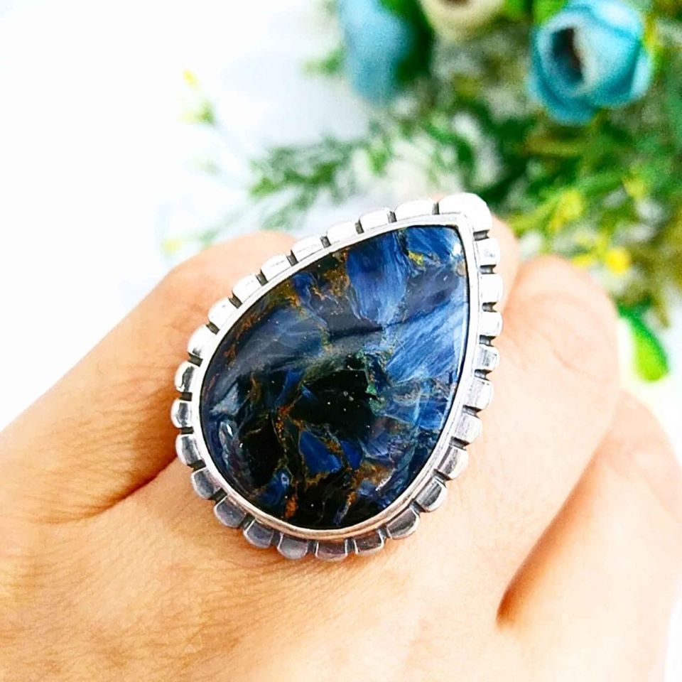 Pietersite Stone Special Design Ring
