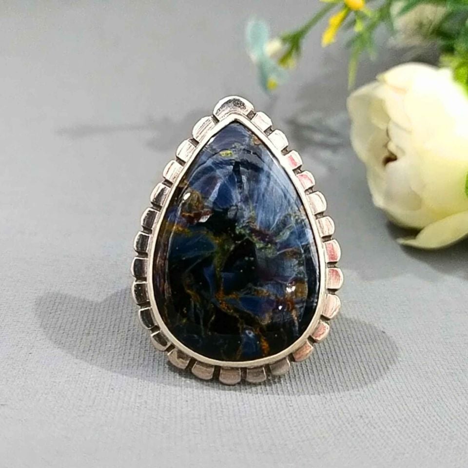 Pietersite Stone Special Design Ring