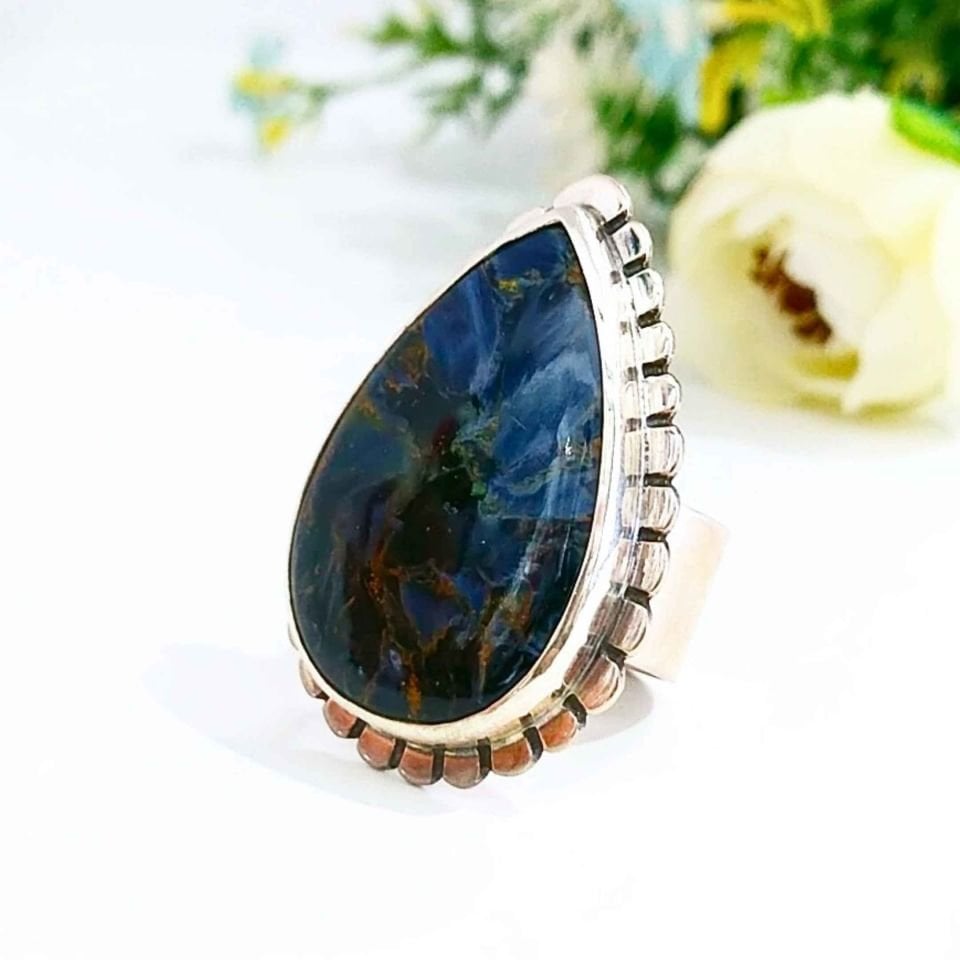 Pietersite Stone Special Design Ring