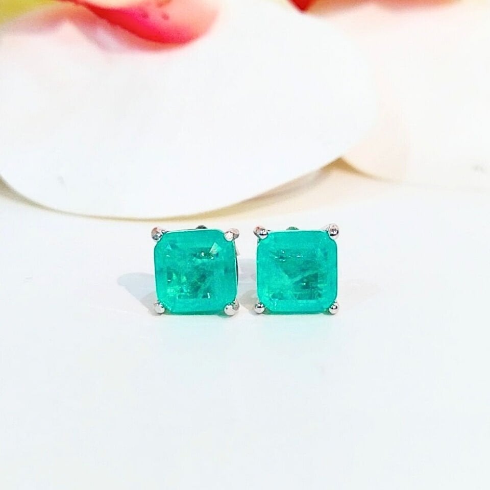Paraiba Turmalin Özel Tasarım Küpe - KP973