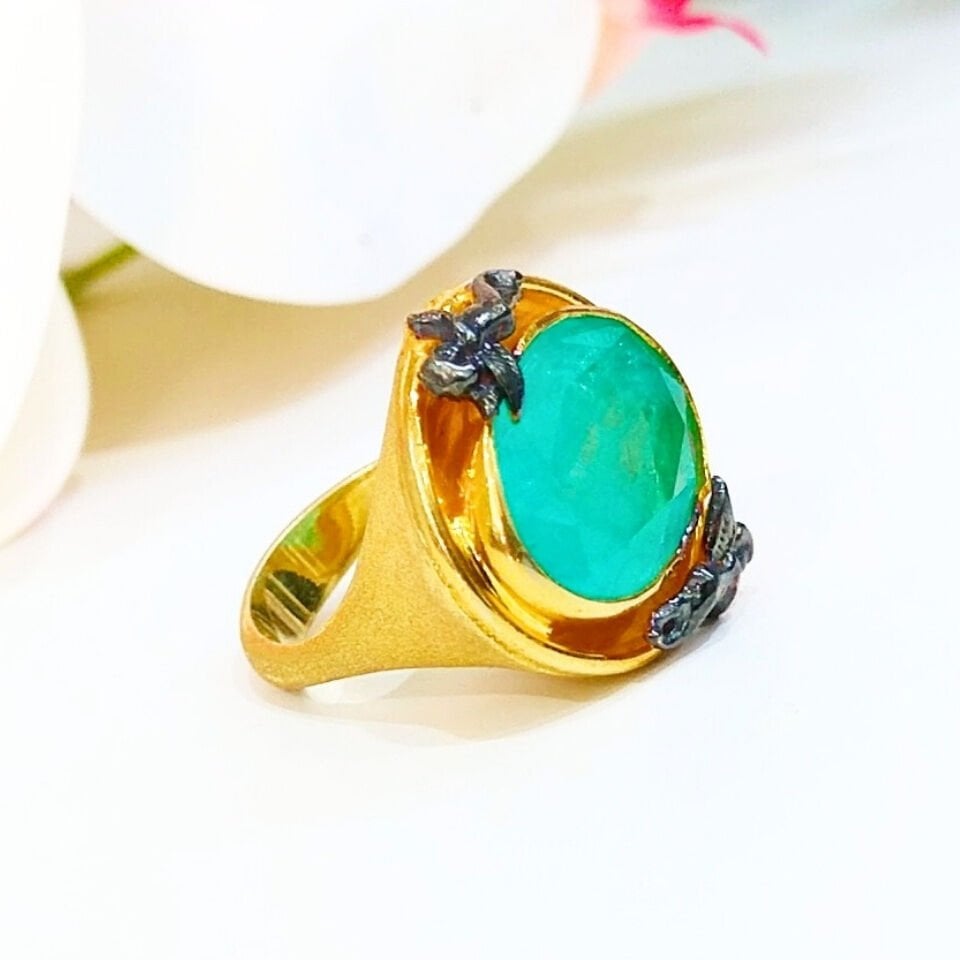 Paraiba Turmalin Özel Tasarım Yüzük - OTS1144