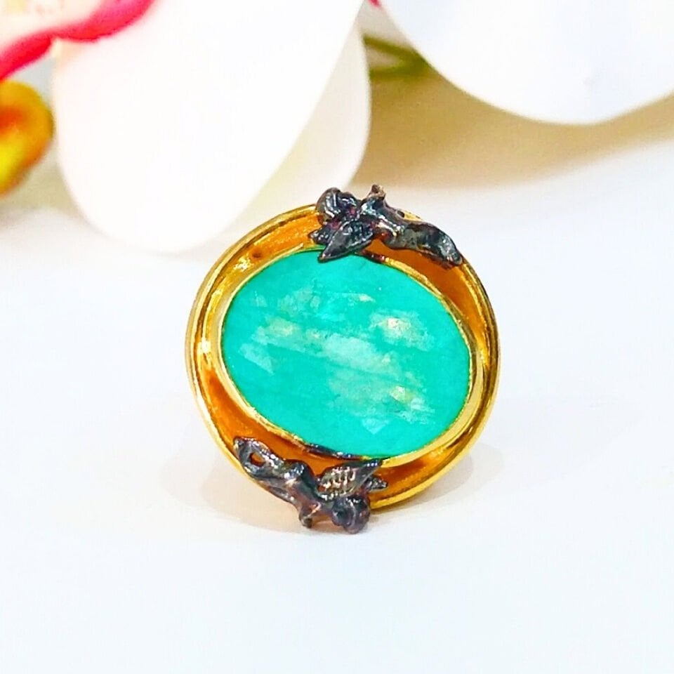 Paraiba Turmalin Özel Tasarım Yüzük - OTS1144