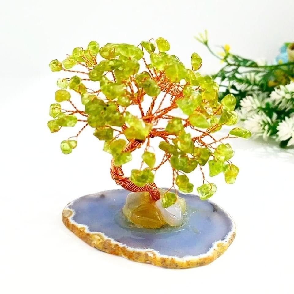 Zebercet - Agate Natural Stone Tree of Life