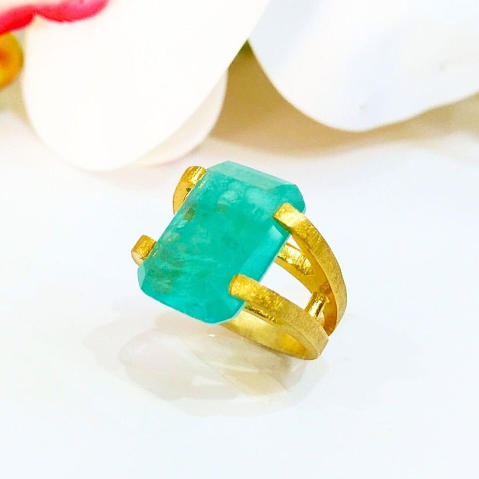 Paraiba Turmalin Özel Tasarım Yüzük - OTS1145