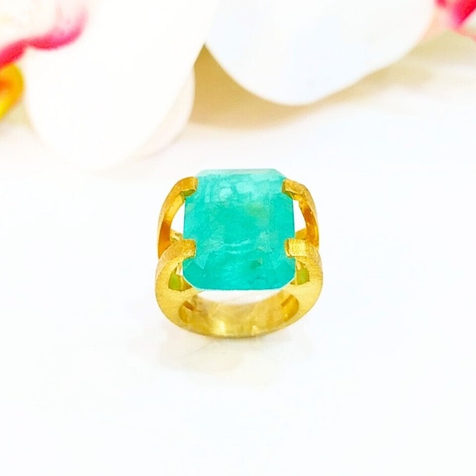 Paraiba Turmalin Özel Tasarım Yüzük - OTS1145