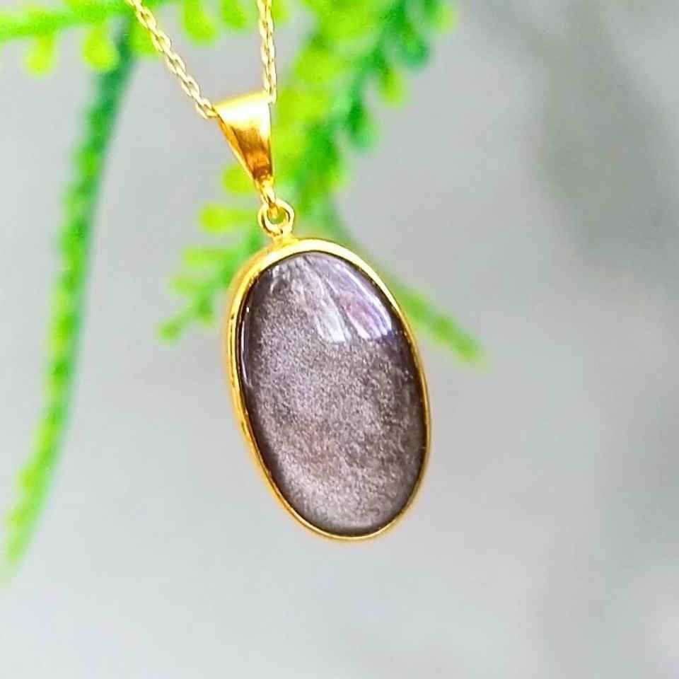 Silver Obsidyen Taşı Kolye O09