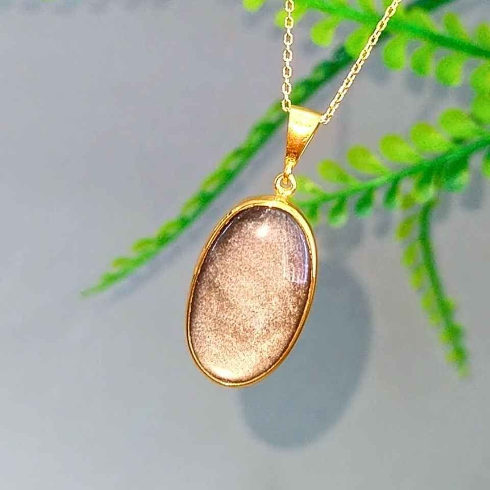 Silver Obsidyen Taşı Kolye O09