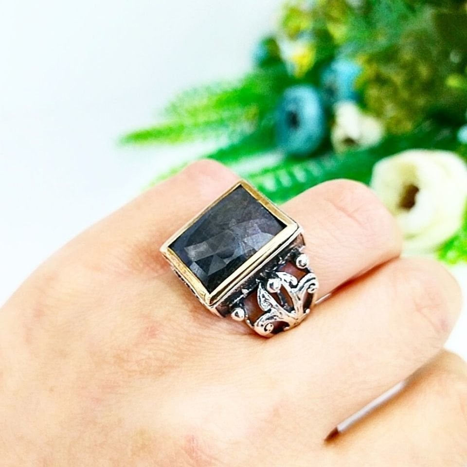 Sapphire Stone Men's Ring - ERY34