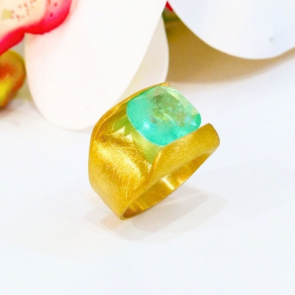 Paraiba Turmalin Özel Tasarım Yüzük - OTS1148