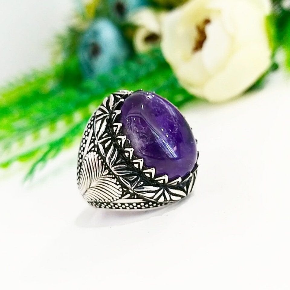 Amethyst Stone Men's Ring - ERY39