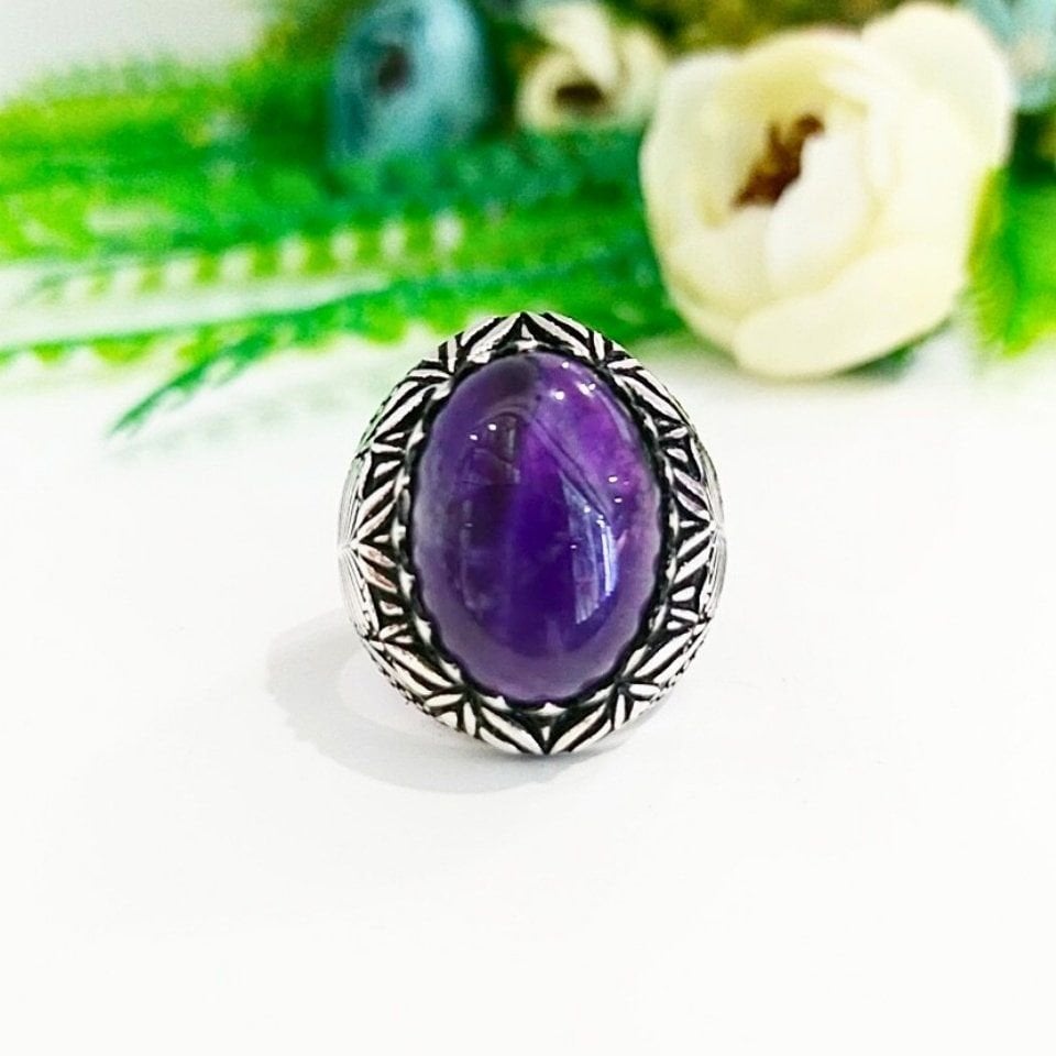 Amethyst Stone Men's Ring - ERY39