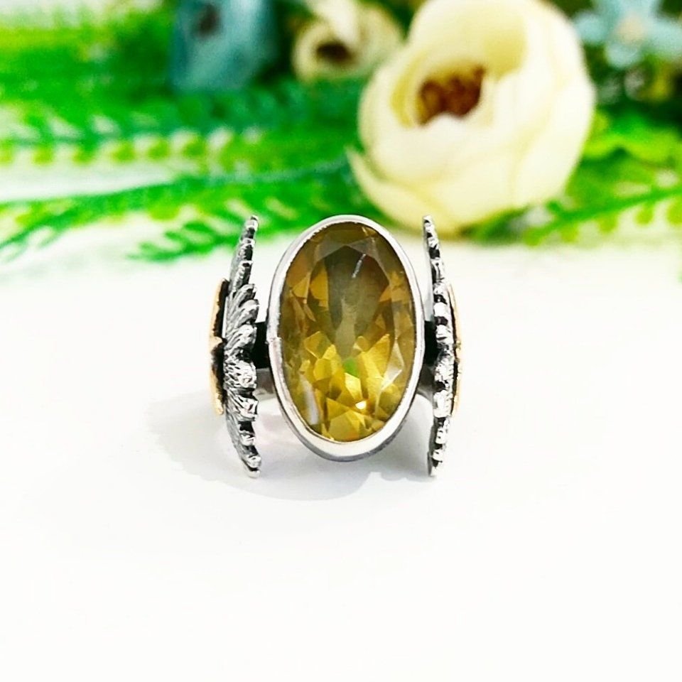 Limon Topaz Taşı Erkek Yüzük – ERY42
