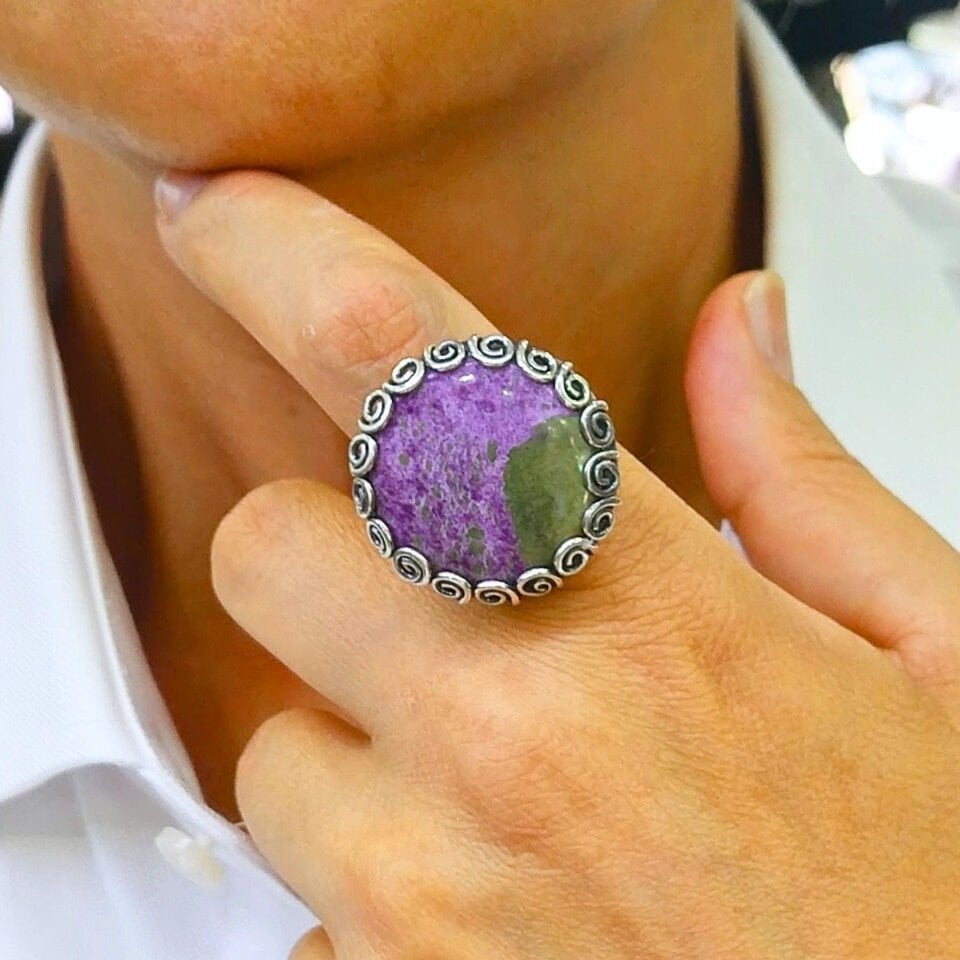 Purpurite Stone Special Design Ring – OTS1152