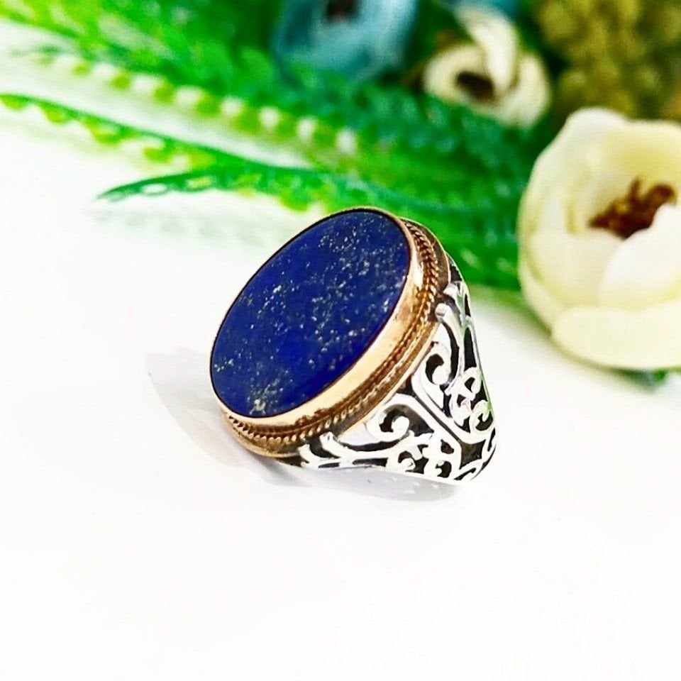 Lapis Lazuli Taşı Erkek Yüzük - ERY45