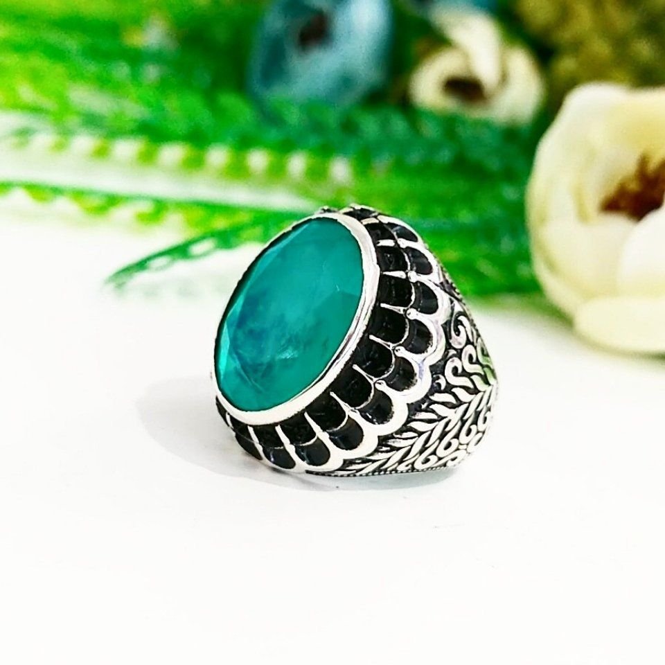 Paraiba Turmalin Taşı Erkek Yüzük - ERY47