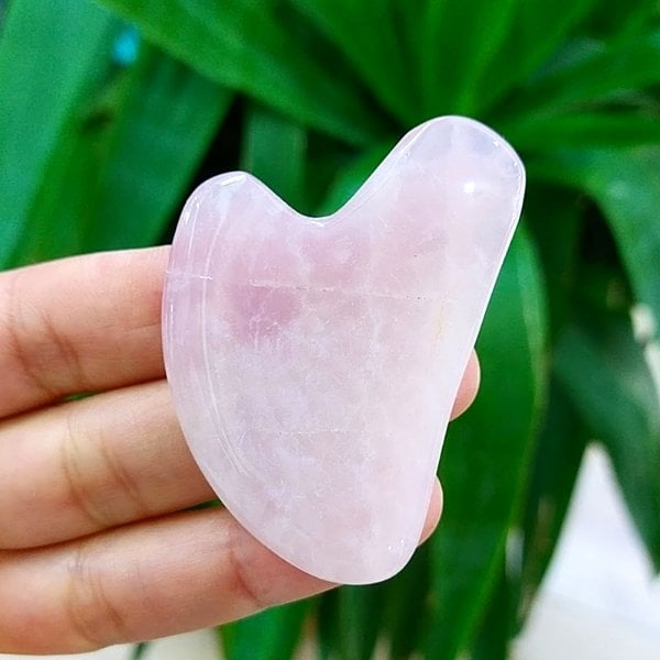 Pembe Kuvars Gua Sha Masaj Taşı