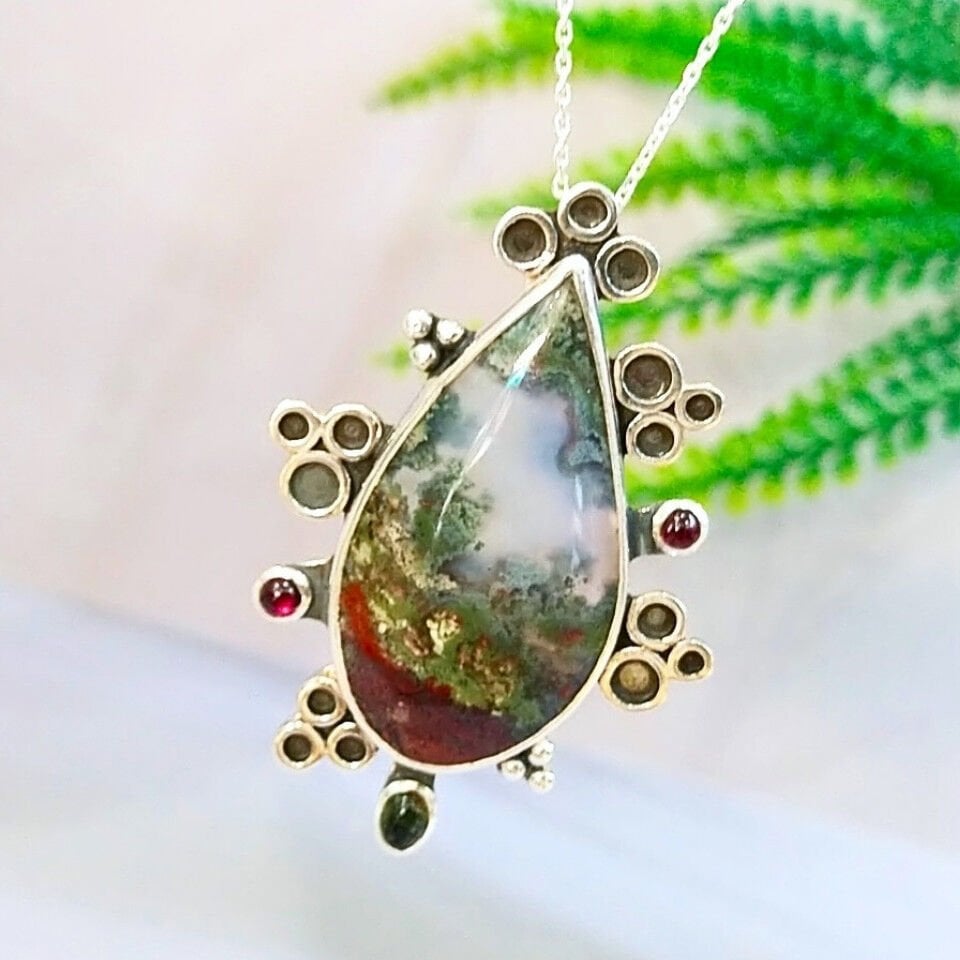 Scenic Agate Special Design Necklace - TSR1378