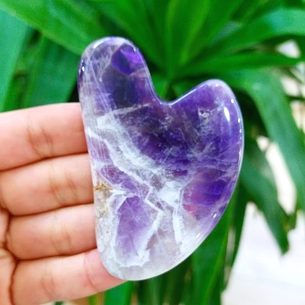Ametist Gua Sha Masaj Taşı