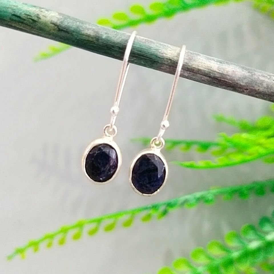 Sapphire Stone Special Design Earrings