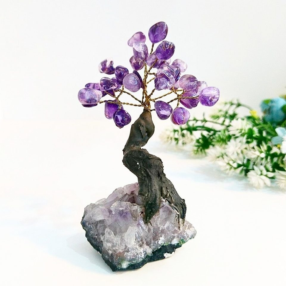 Amethyst Stein Naturstein Baum des Lebens