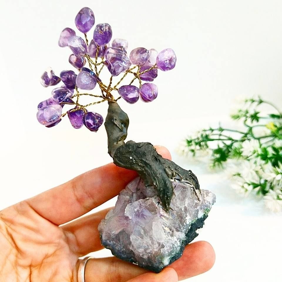 Amethyst Stein Naturstein Baum des Lebens