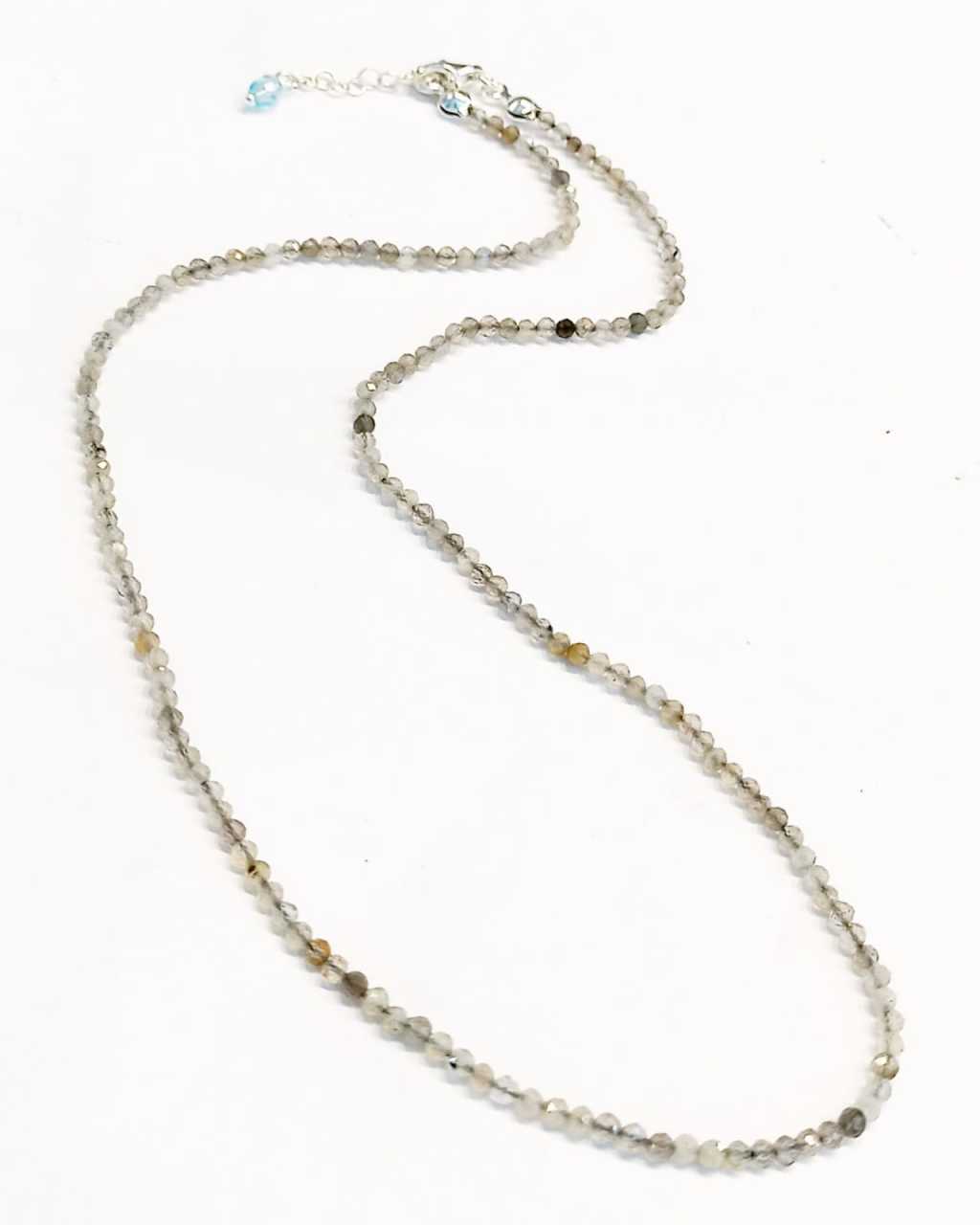 Labradorit 2 mm Doğaltaş Kolye