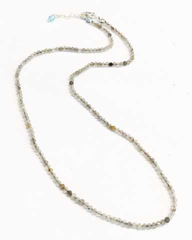 Labradorit 2 mm Doğaltaş Kolye