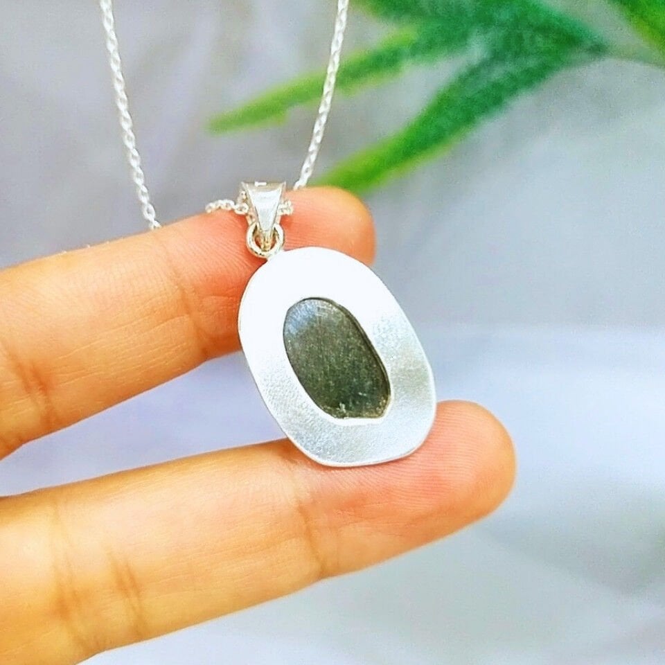 Doğal Safir Taşı Özel Tasarım Kolye – TSR1387