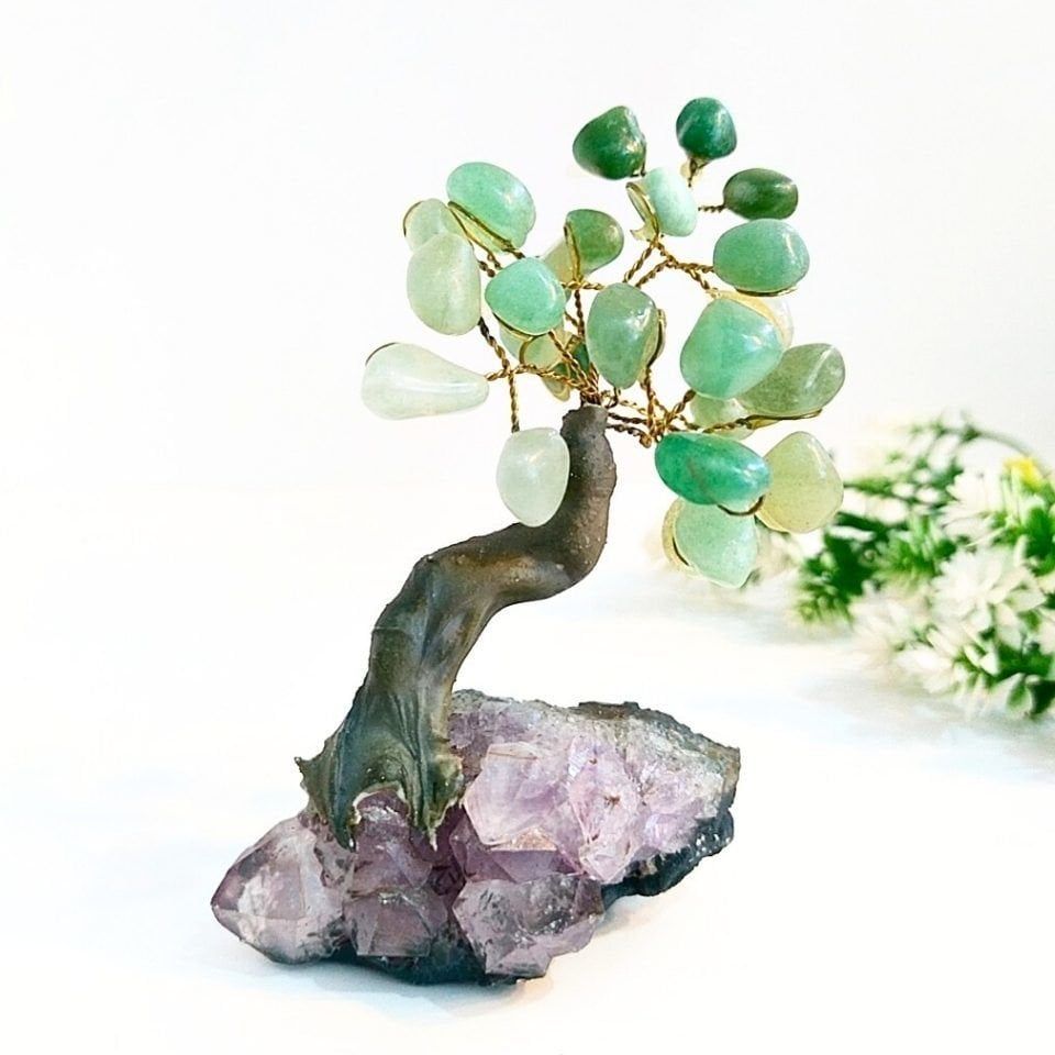 Aventurine - Amethyst Stone Natural Stone Tree of Life