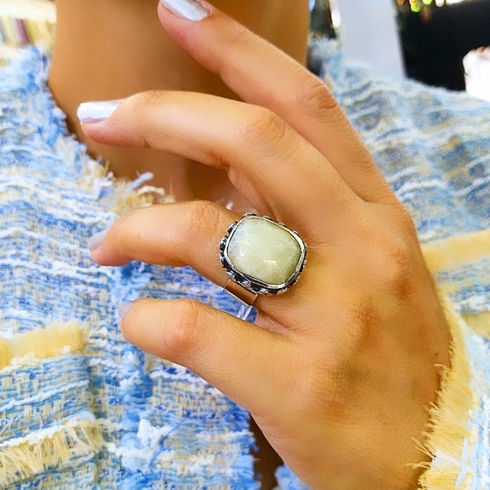 Yellow Sapphire Special Design Ring - OTS1154