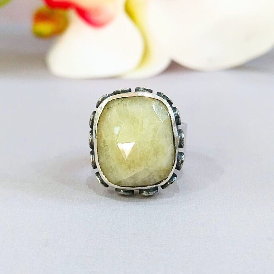 Yellow Sapphire Special Design Ring - OTS1154