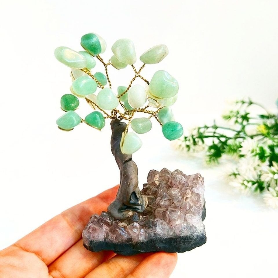 Aventurine - Amethyst Stone Natural Stone Tree of Life