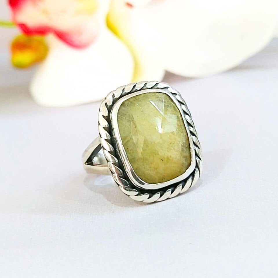 Yellow Sapphire Special Design Ring - OTS1155