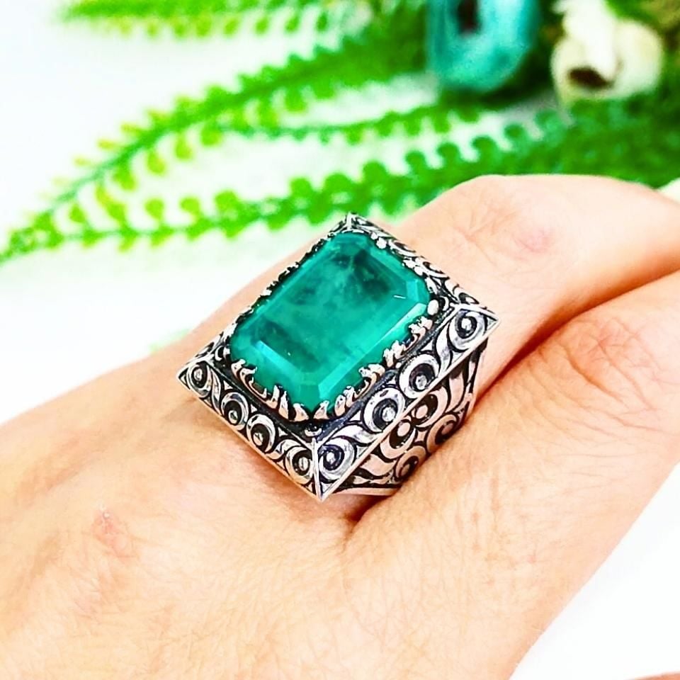 Herrenring mit Paraiba-Turmalinstein - ERY64