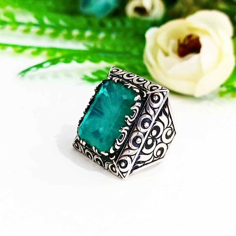 Herrenring mit Paraiba-Turmalinstein - ERY64
