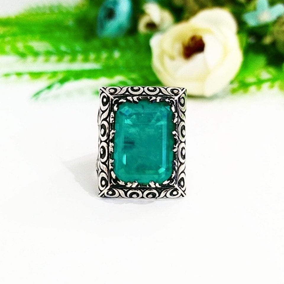 Herrenring mit Paraiba-Turmalinstein - ERY64