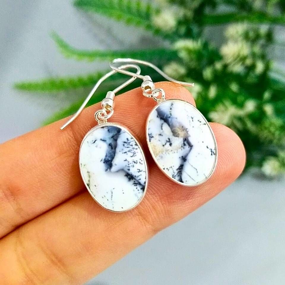 Merlinite Stone Natural Stone Earrings – KP831