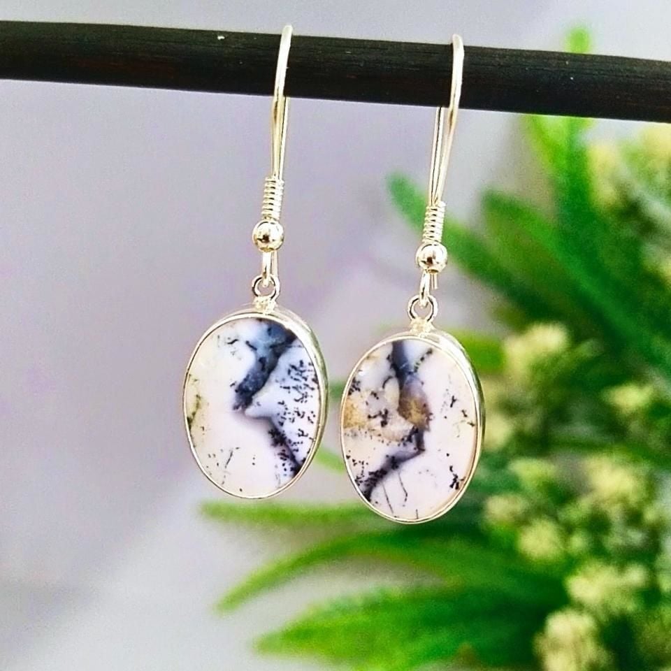 Merlinite Stone Natural Stone Earrings – KP831